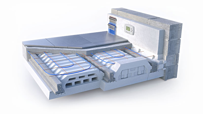 Plancher chauffant et rafraîchissant Milliwatt par KP1